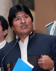Bolivian President Evo Morales 