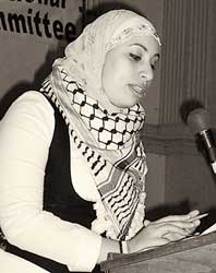 Hanadi Doleh of Al-Awda,<br>The Palestine Right to<br>Return Coalition. 