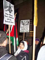 Jan. 6 rally in support of<br>Viva Palestine caravan,<br>New York. 