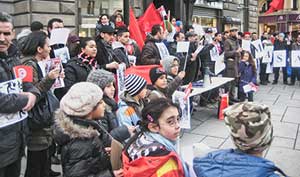 Tunisian protest in Vienna. 