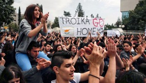 Protest in Cyprus.