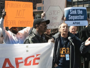 Philadelphia AFGE protest next to the Liberty Bell, March 20.WW photo: Joseph Piette