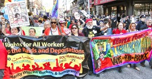 New York, May 1 Coalition for Worker & Immigration Rights.WW photo: Brenda Ryan