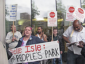 Detroiters protest emergency manager cuts, June 10.WW photo: Cheryl LaBash