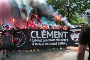 Banner reads: ‘Clément — forever in our memories, forever in our hearts.’