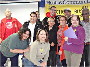 Organizers of Feb. 8 forum at Hostos Community College.WW photo: Ellen Catalinotto