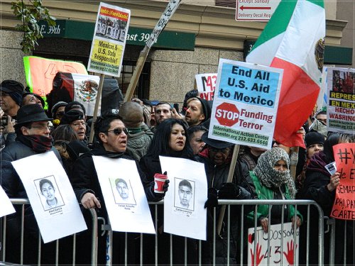 New York saw one of the worldwide protests over killings in Mexico — on the same day as President Obama’s announcement on immigration.WW photo: Anne Pruden