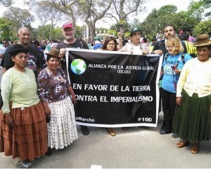 Alliance for Global Justice marches in Lima at Climate Change Summit.Photo: Rick Jordan Jr.