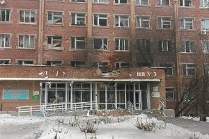 Donetsk Third City Hospital bombed by Ukraine on Jan. 19, killing one and injuring five.Photo: Novorossia.su