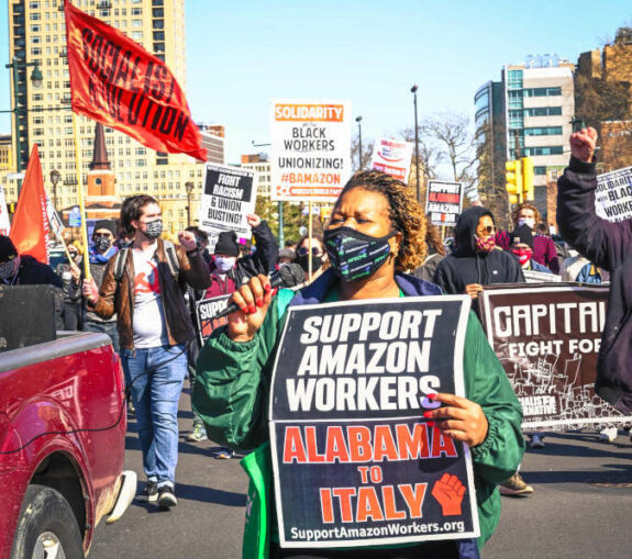 March 20 solidarity with BAmazon Union   No to Amazon union busting and racism!