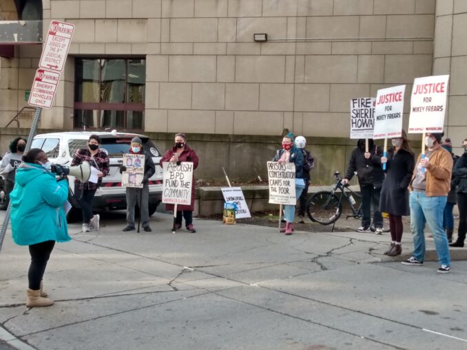 Demonstration protests death at Erie County Holding Center