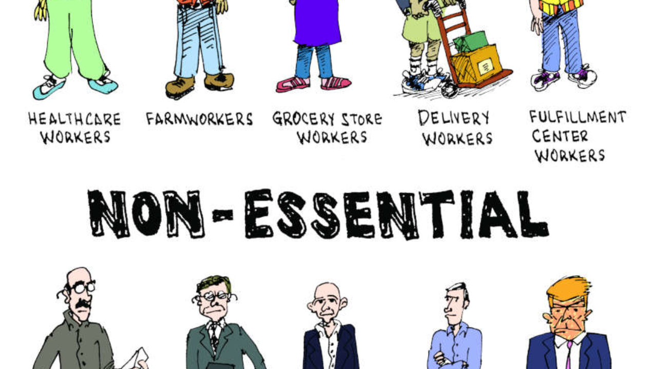 Essential Vs Non Essential Workers World