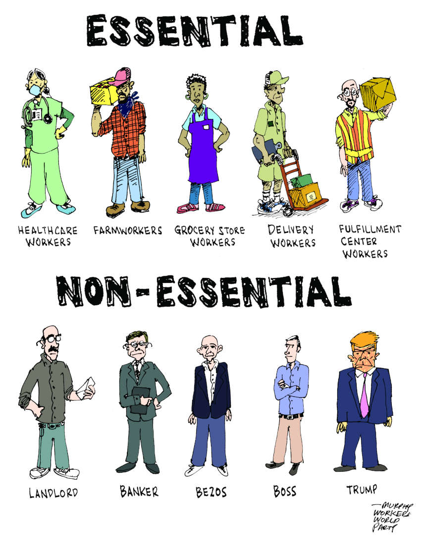 Essential Vs Non Essential Workers World