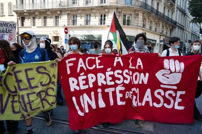 Students in France hold militant protests