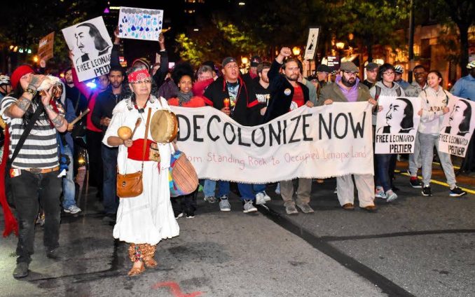 In Philadelphia, the cry is freedom for Indigenous peoples and descendants of enslaved ancestors, Oct. 12.