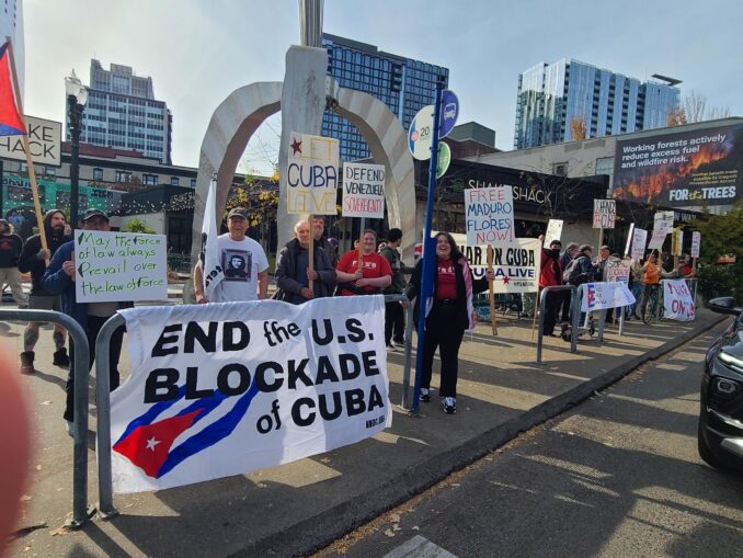 Portland against U.S. genocide in Cuba