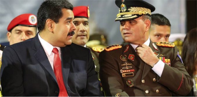 Venezuela's President Nicolas Maduro, left, with his Defense Minister Gen. Vladimir Padrino.