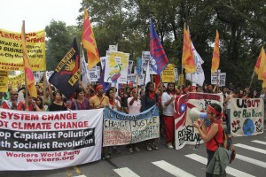 Climate change march, New York City, September 2014.WW photo: Brenda Ryan
