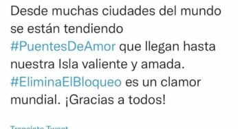 Cuban president tweets thanks for ‘end the blockade’ caravans