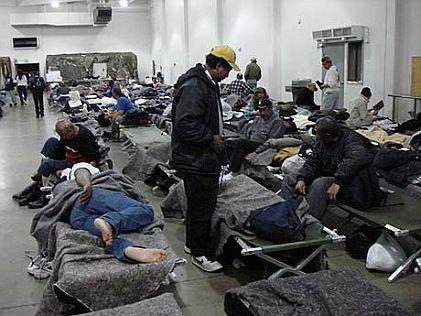 Homeless shelter in NYC, 