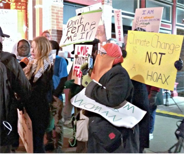 Iowans put out the unwelcome mat for Donald Trump’s racism. Photo: Kevin Rutledge