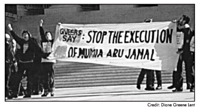 Lavender and Red solidarity with Mumia Abu-Jamal! 