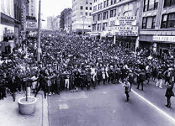 Twenty-five thousand people marching in Milwaukee after Dr. King was assassinated.