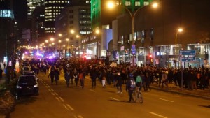 Thousands of protesters marched through downtown Montreal, March 24.