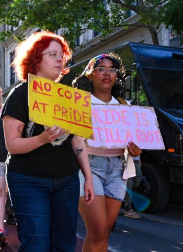 Protest over cop attack after Philly Pride march