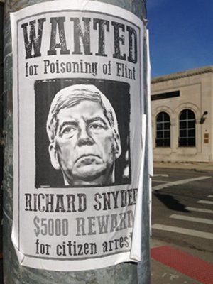 Wanted poster in Southwest Detroit.WW photo: Martha Grevatt