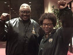 Clarence Thomas and Stacey Rodgers, ILWU Local 10.WW photo: Cheryl LaBash