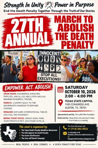 Abolish the death penalty now!