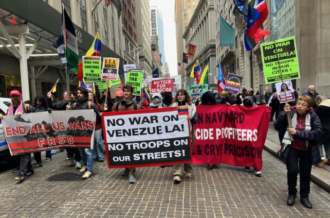 Labor organizations oppose U.S. war against Venezuela